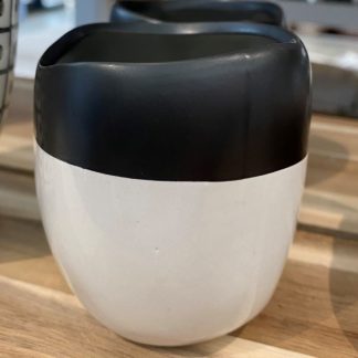 White With Black Band Candle