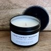 Northwest Woods 6oz candle black tin