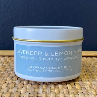 Glow Candle Studio Travel Tin - LAVENDER & LEMON MINT