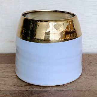 Glow Candle Studio Ceramic Gold Band Candle